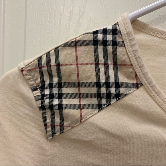 cotton burberry cream colored tshirt - Picture 4 of 8